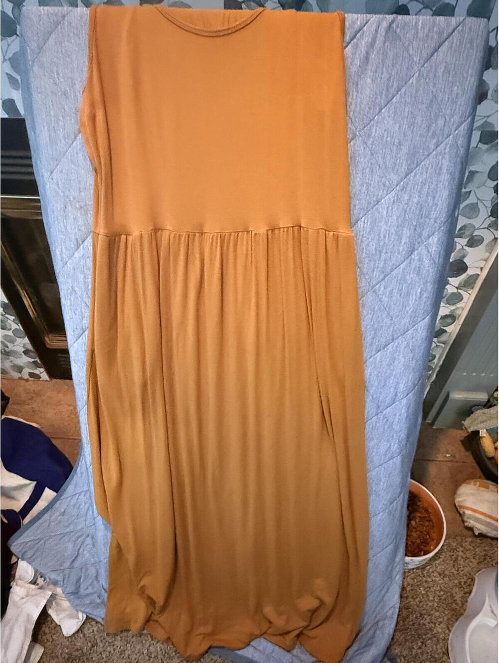 AVA & VIV Mustard Yellow Maxi Dress